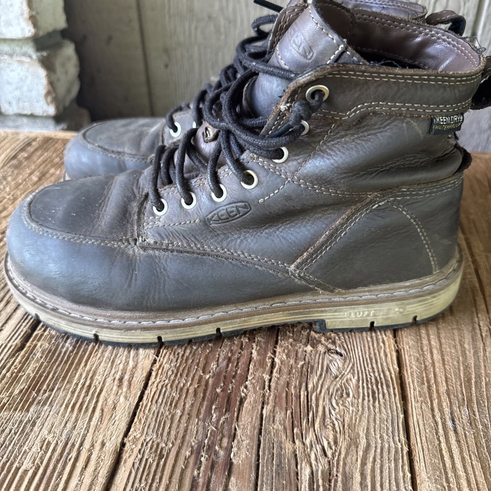 KEEN Utility Men's San Jose 6" Waterproof Work Boots Size 8.5 D Cascade Brown - Picture 4 of 11